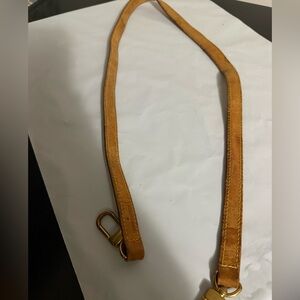Louis Vuitton Tan Leather Strap with Gold Accents